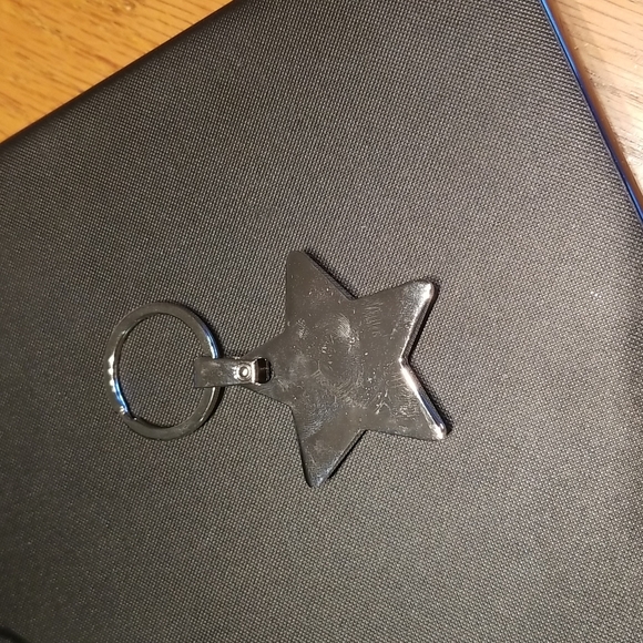 Silver, star keychain. "You help students reach for the stars!" Heavy and shiny! - Picture 2 of 2